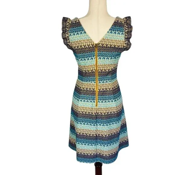 Anthropologie TABITHA Teahouse Crochet Sleeveless Striped Dress Women's Size 6 - Picture 5 of 8